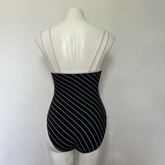 Cole Vintage 90s Y2K stripe One piece bathing suit - Picture 3 of 9